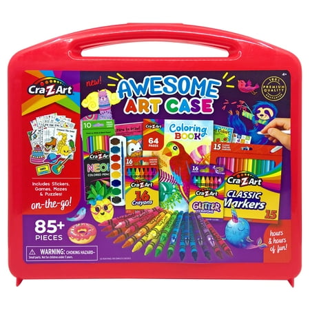 Cra-Z-Art Awesome Art Case Drawing Set for Beginners, Ages 4 and Up