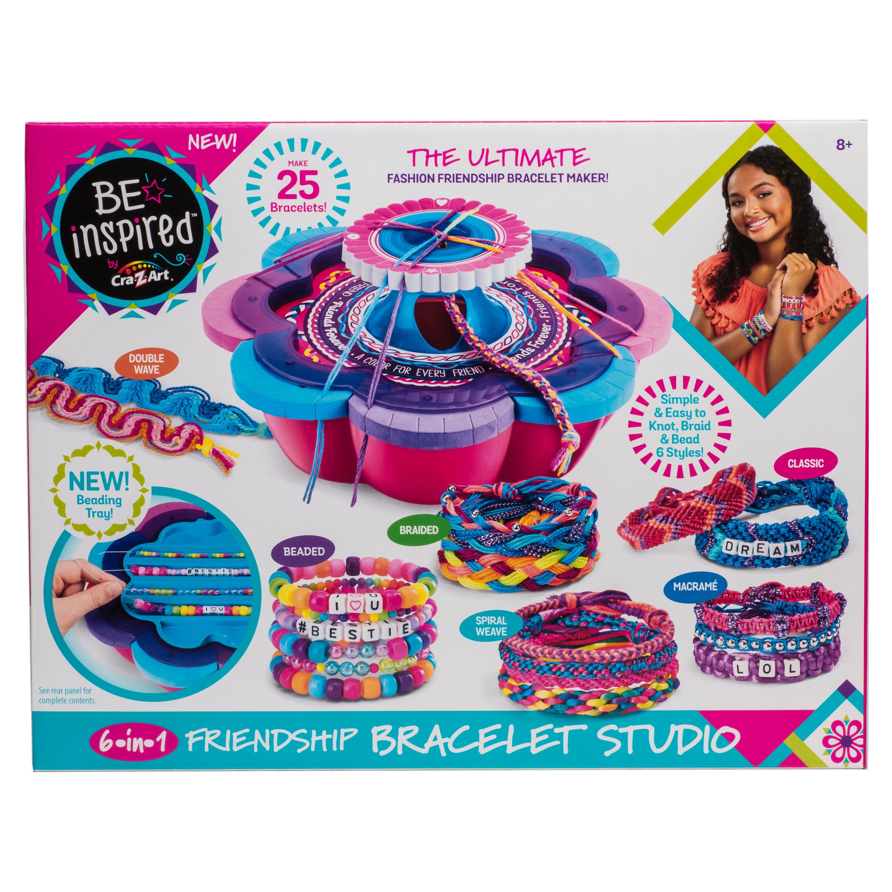 Cra-Z-Art Be Inspired 5-in-1 Friendship Bracelet Studio for Girls 6 Years of Age and Older - image 1 of 13