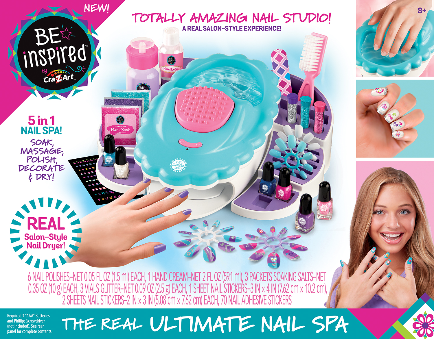 Cra-Z-Art Be Inspired All in One Ultimate Lightweight Plastic Nail Spa - image 1 of 12