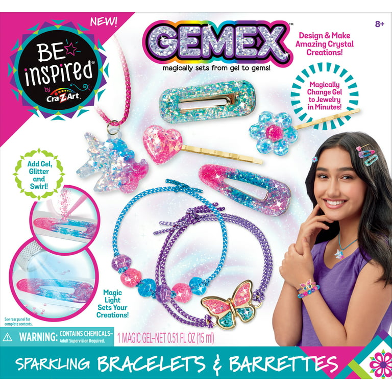 Cra-Z-Art Be Inspired Gemex Sparkling Bracelets and Barrettes, 26 Pieces 
