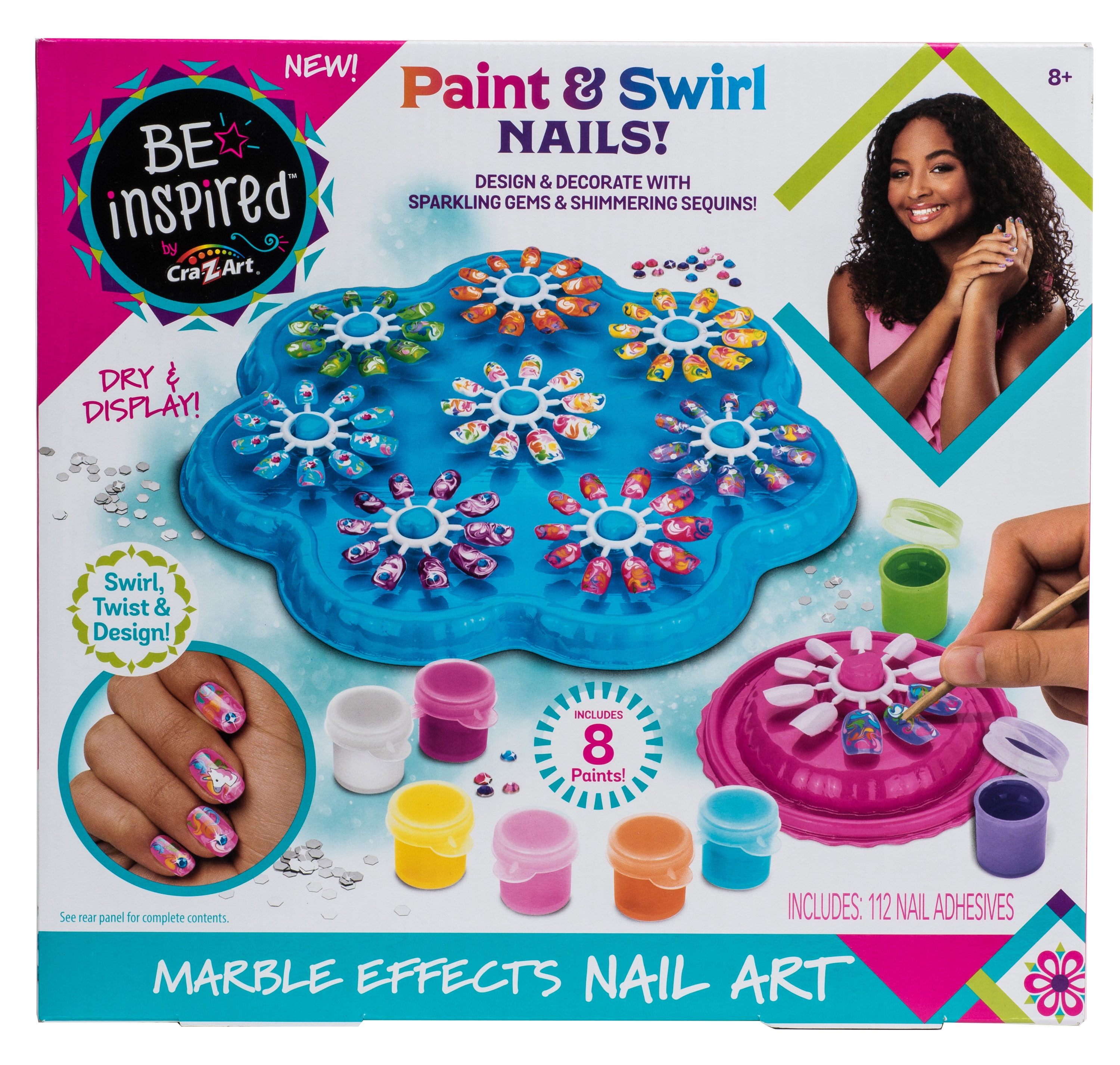 ArtCreativity Swirl Painting Kit with Bonus Nail Accessories, Includes · Art  Creativity