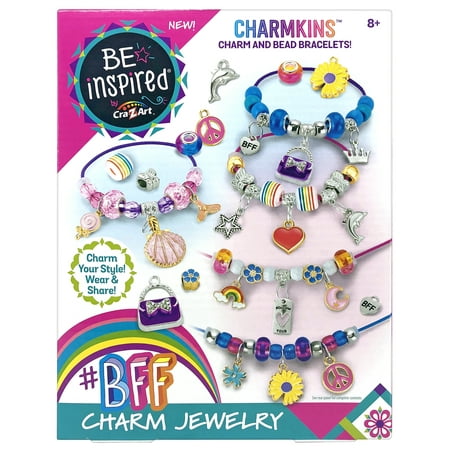 Cra-Z-Art Be Inspired New BFF Charm Jewelry Multicolor Craft Kit, Unisex Child Ages 8 and up