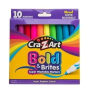 Cra-Z-Art Bold & Brites Multicolor Super Washable Markers, 10 Count, Back to School