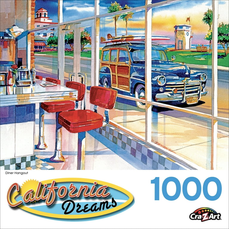 Cra-Z-Art California Dreams 1000-Piece Diner Hangout Jigsaw Puzzle