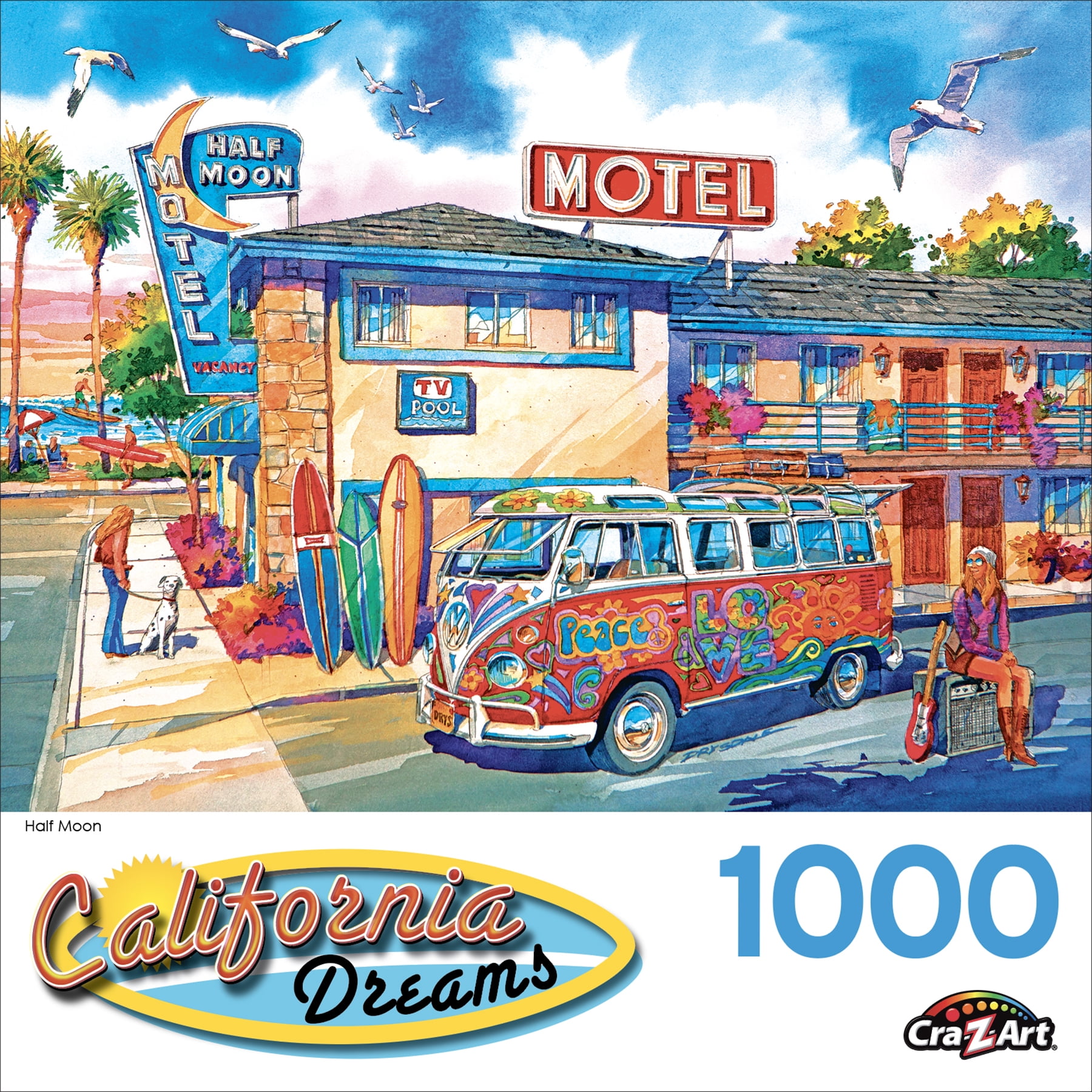 LPF Cra-Z-Art California Dreams 1000-Piece Half Moon Jigsaw Puzzle