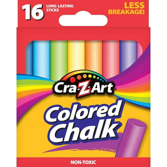 Cra-Z-Art Classic Colored Chalk, Assorted Colors (Pack of 4)