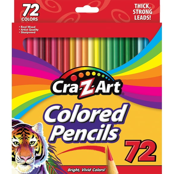 Cra-Z-Art Classic Colored Pencils, 72 Count, Multicolor, Beginner Child to Adult, Back to School