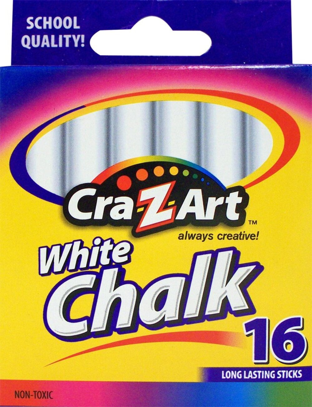 CraZArt Classroom Chalk, White (Pack of 20)