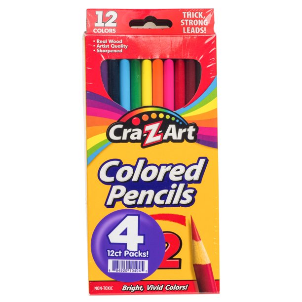 CraZArt Classroom Pack 12 Count Colored Pencils (48 Total Color