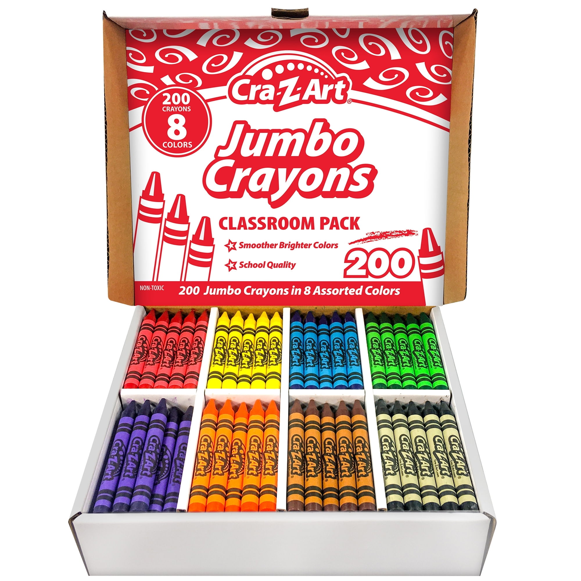 Cra-Z-Art: Classroom Pack: Jumbo Crayons - 200 Pieces - 8 Assorted