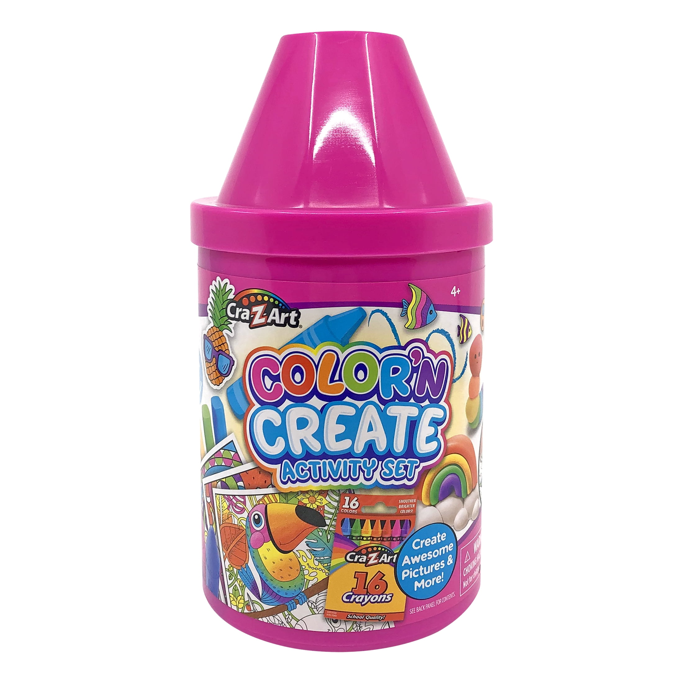 Cra-Z-Art Color 'N Create Crayon Can Coloring Art Set, 50 Pieces
