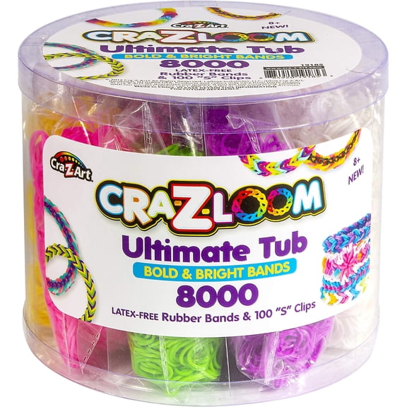 Cra-Z-Art Cra-Z-Loom Ultimate Tub Fulla Bands-8000 Pieces