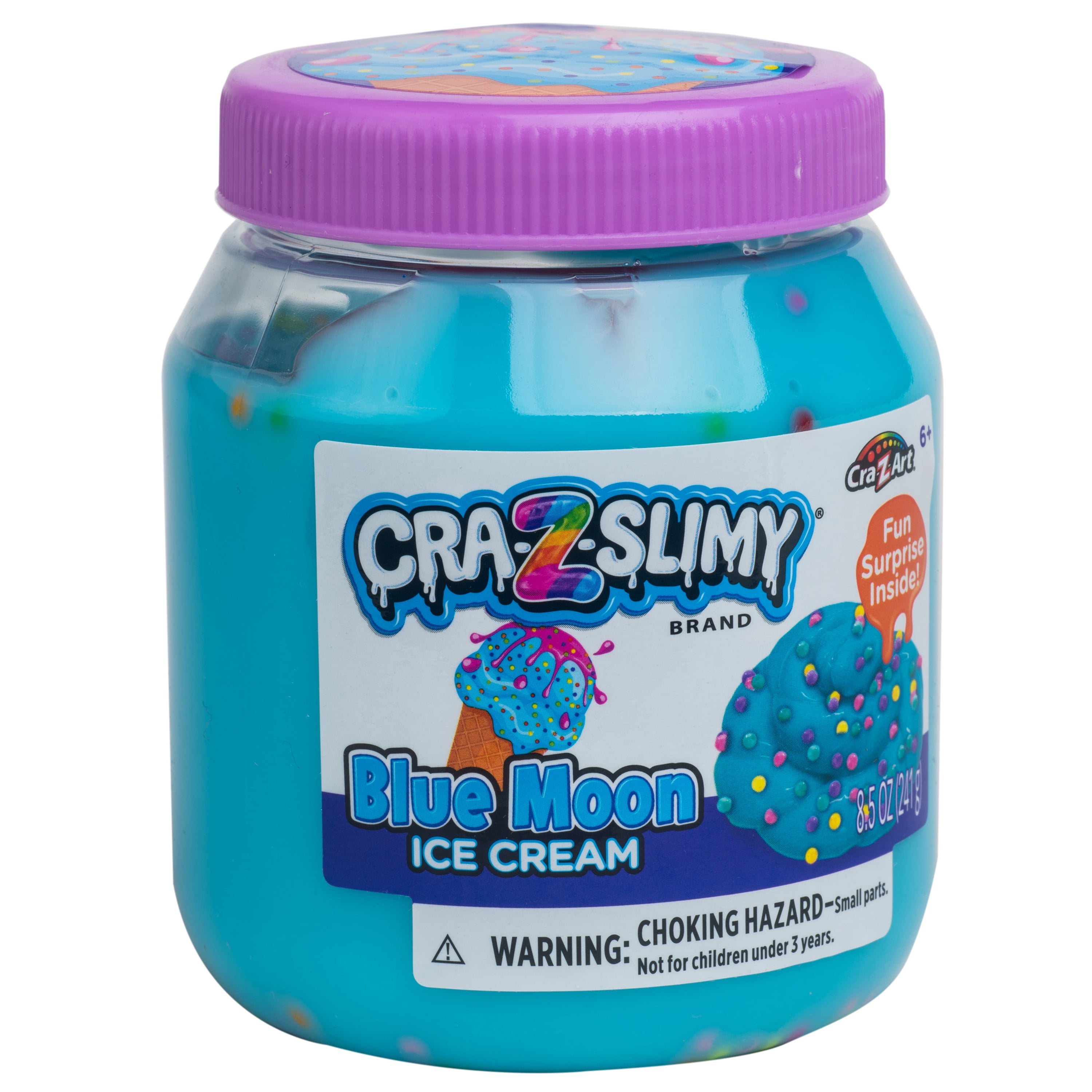 CraZArt CraZSlimy Blue Moon Ice Cream Surprise Slime Jar, Child