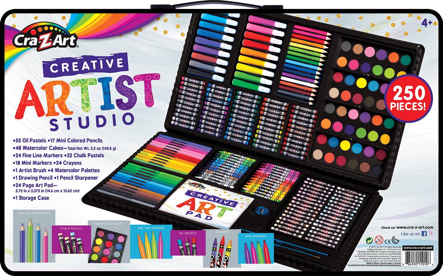 Cra-Z-Art Creative Artist Studio, 250 pieces - image 1 of 9