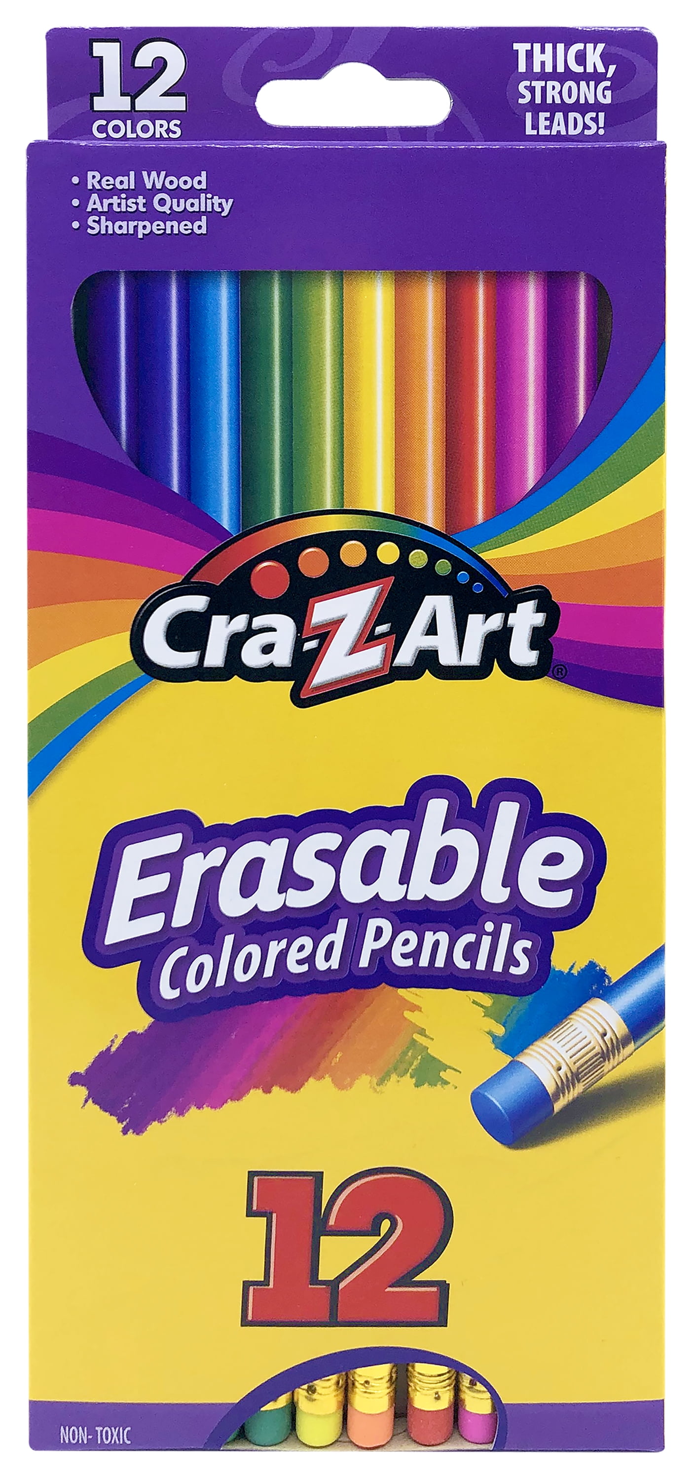 Cra-Z-Art Colored Pencils, 12 Count, Beginner Child to Adult, Back