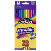 Cra-Z-Art Erasable Colored Pencils 12 Pack, Beginner Child to Adult, School Supplies