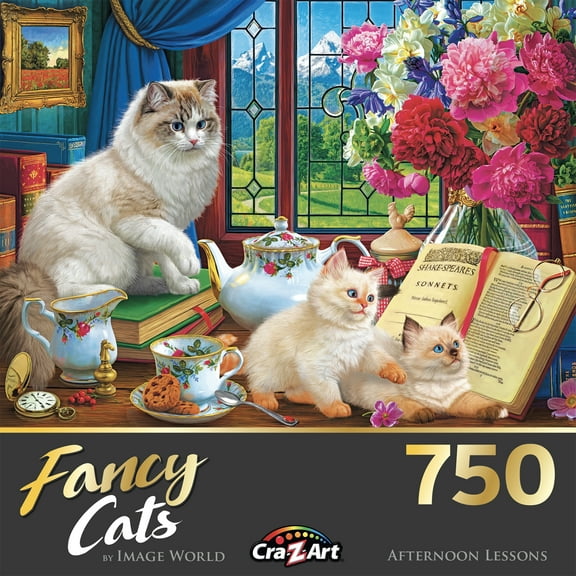 Cra-Z-Art Fancy Cats 750-Piece Afternoon Lessons Jigsaw Puzzle