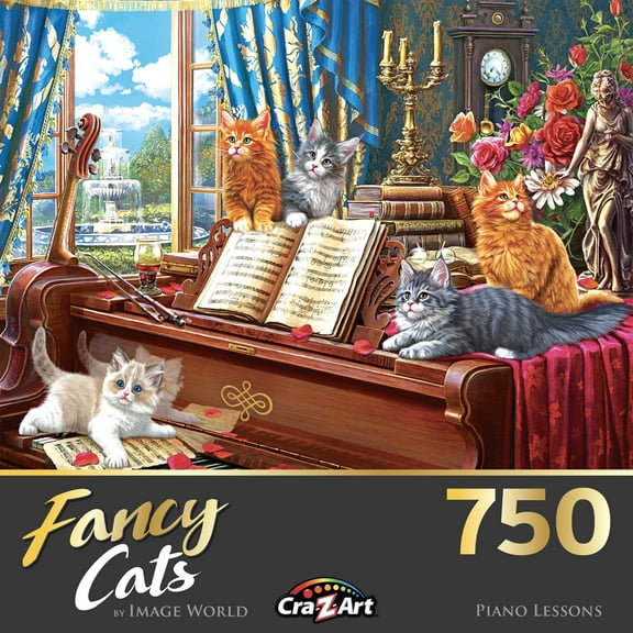 Cra-Z-Art Fancy Cats 750-Piece Piano Lessons Jigsaw Puzzle