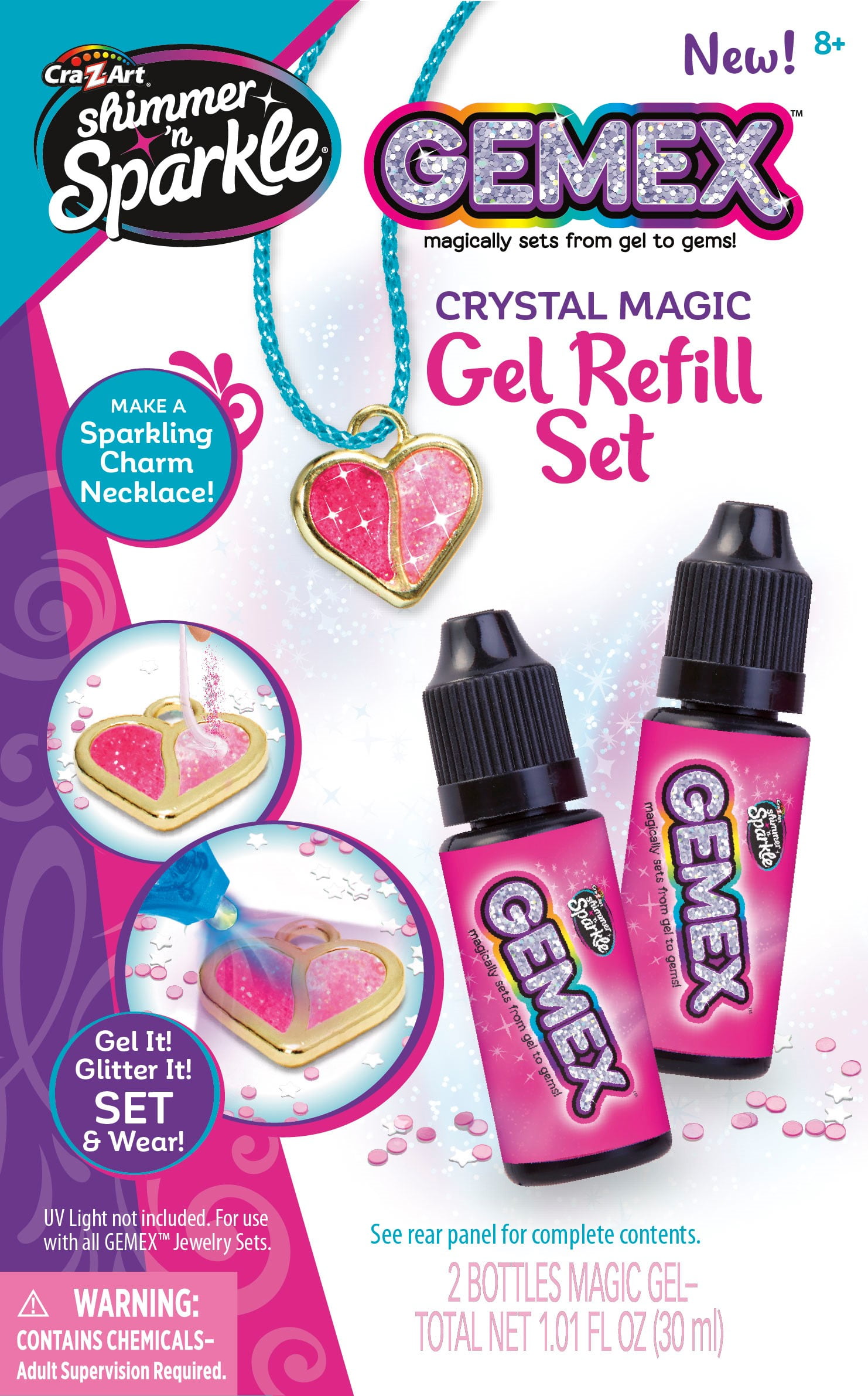 Cra-Z-Art Gemex Crystal Magic Gel Refill for the Gel to Gems Magic Shell,  Ages 8 and up