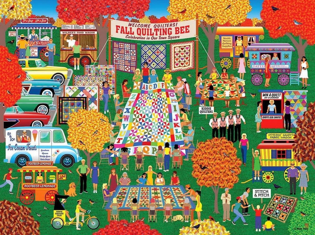 Cra-Z-Art Home Country 1000-Piece Quilting in the Square Jigsaw Puzzle