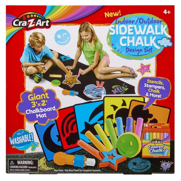 Cra-Z-Art Indoor Outdoor Sidewalk Chalk Design Set