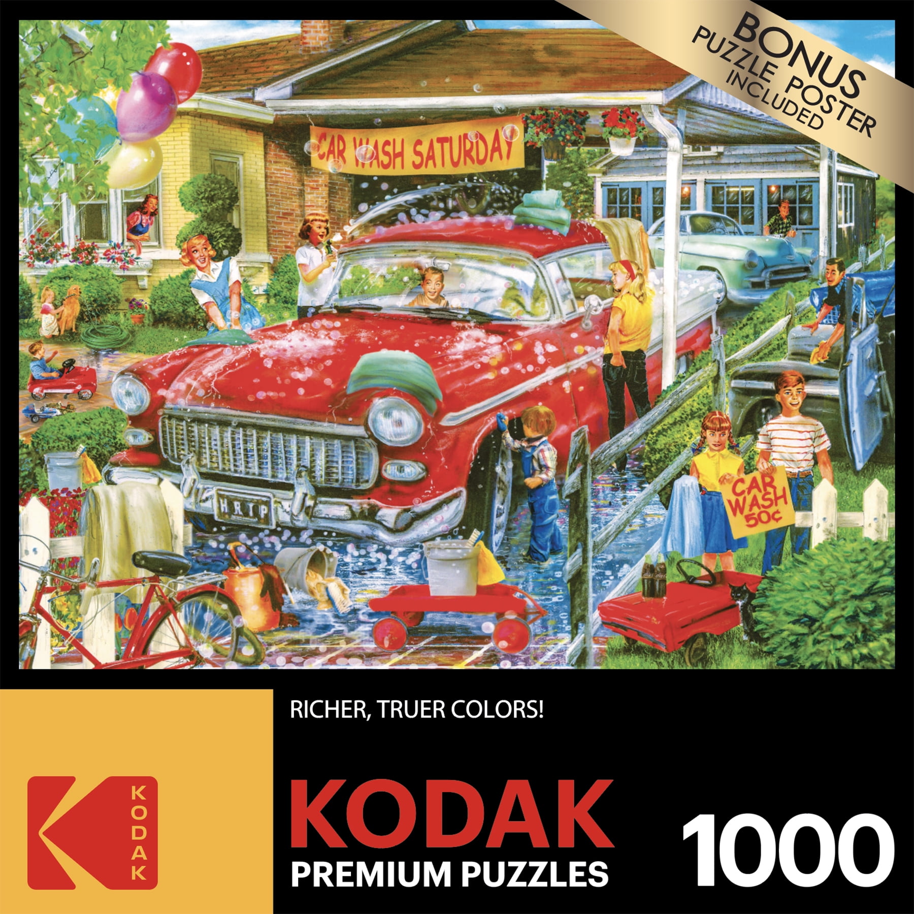 Cra-Z-Art Kodak 1000-Piece Car Wash Saturday Jigsaw Puzzle