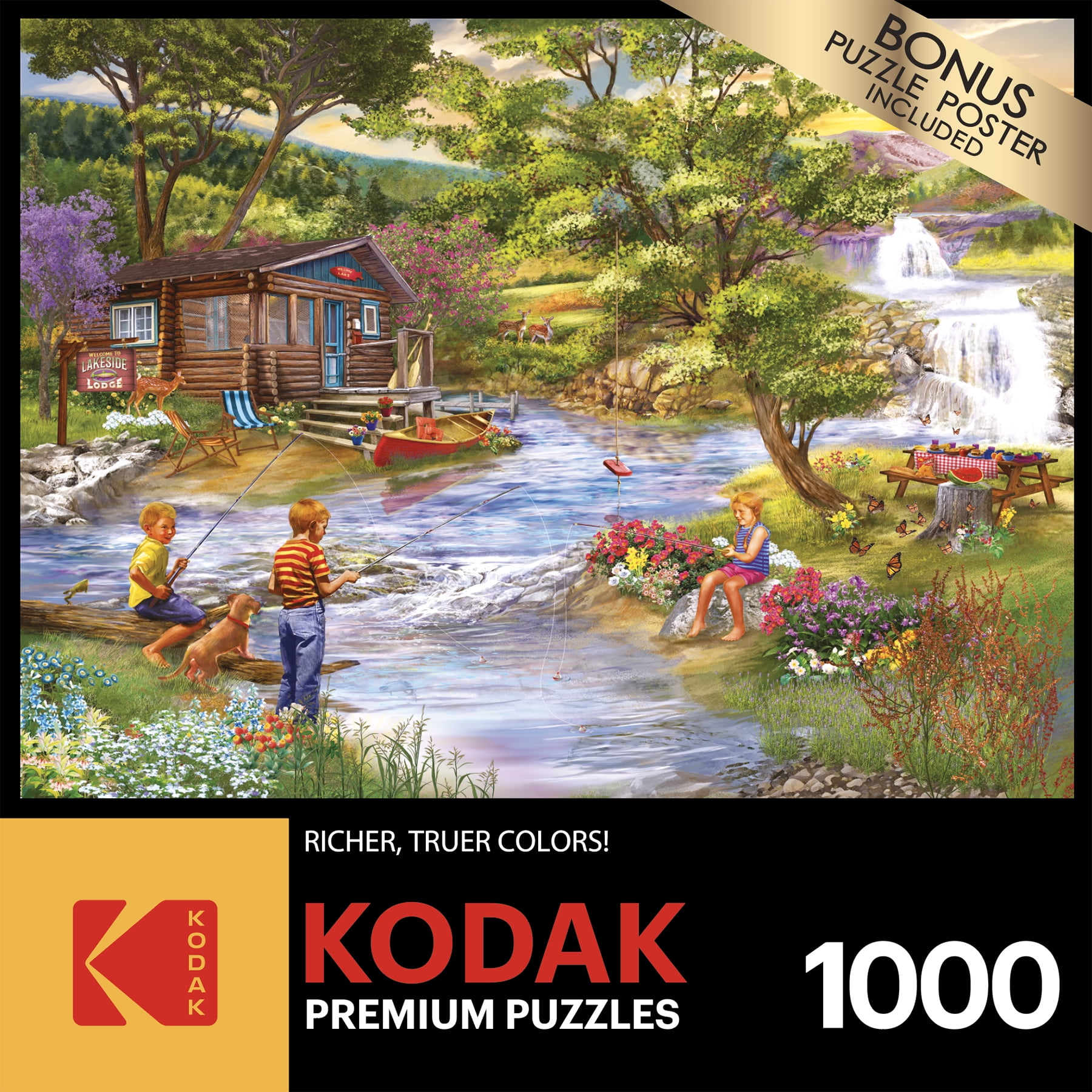 Cra-Z-Art Kodak 1000-Piece Fishing by the Banks Jigsaw Puzzle