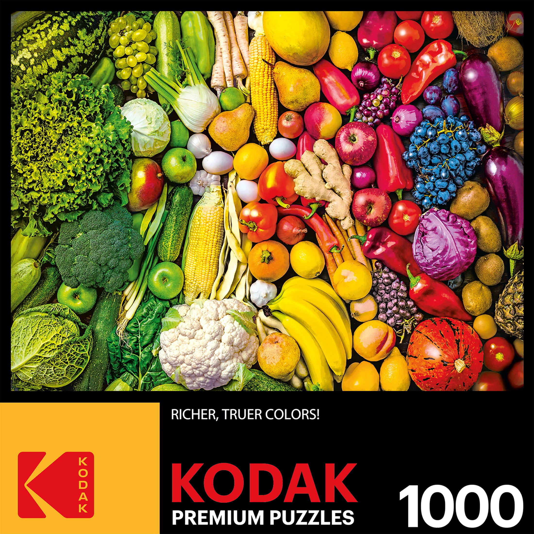 Cra-Z-Art Kodak 1000-Piece Rainbow Superfoods Jigsaw Puzzle