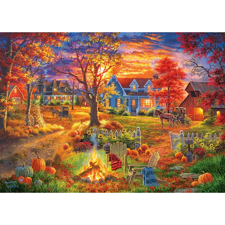 売り切れ必至！ Cra-Z-Art Jigsaw Adult Village Autumn 3000-Piece Kodak その他