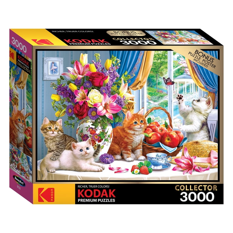 子猫 Cra-Z-Art Kodak 3000-Piece Fluffy Kittens in Living Room Adult