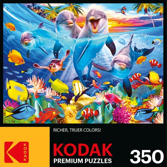 Cra-Z-Art Kodak 350-Piece Playful Dolphins by Howard Robinson Adult Jigsaw Puzzle