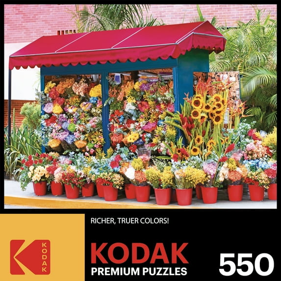 Cra-Z-Art Kodak 550-Piece Side Street Colorful Flower Market Jigsaw Puzzle