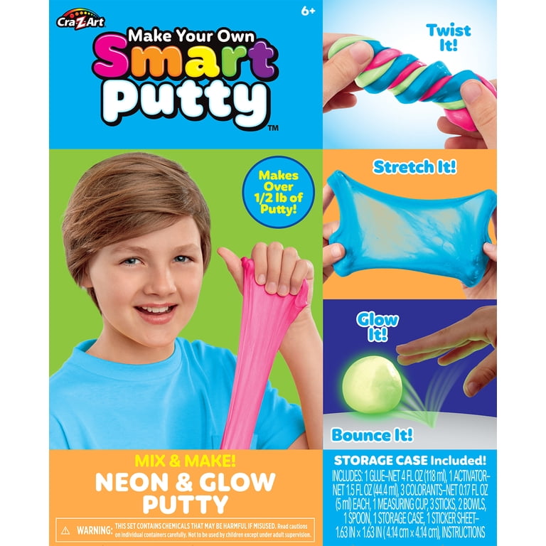 Cra-Z-Art Make Your Own Smart Putty, Neon & Glow - Walmart.com