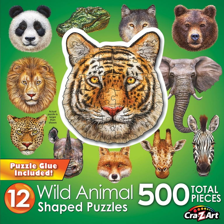 Cra-Z-Art Multi-Shaped 500 Piece Jigsaw Puzzle - Wild Animals