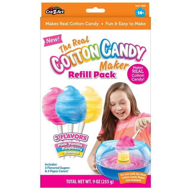 CraZArt New Real Cotton Candy Refill Variety Pack, Play Food