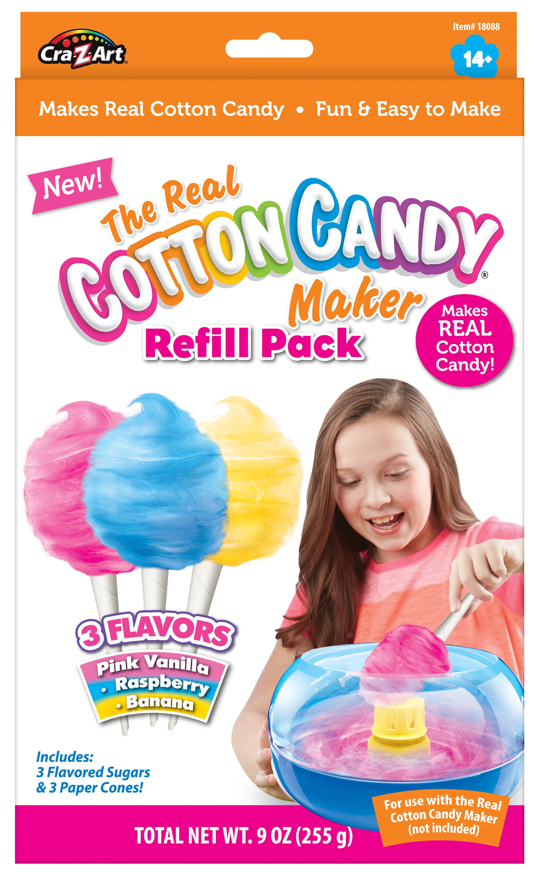 CraZArt New Real Cotton Candy Refill Variety Pack, Play Food