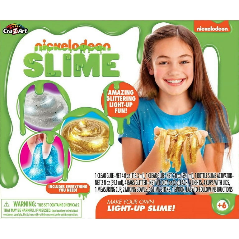 Nickelodeon Slime Light-Up Glitter White Slime Cra-Z-Art - ToyWiz