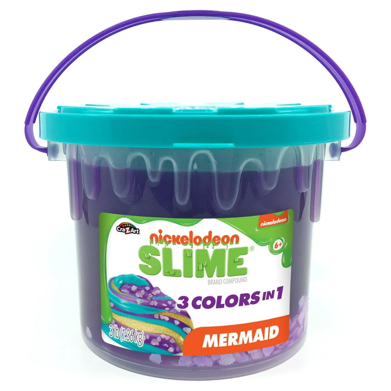 Cra Z Art Nickelodeon Slime Bucket 3 in 1 Mermaid Colors 3 lbs. Walmart
