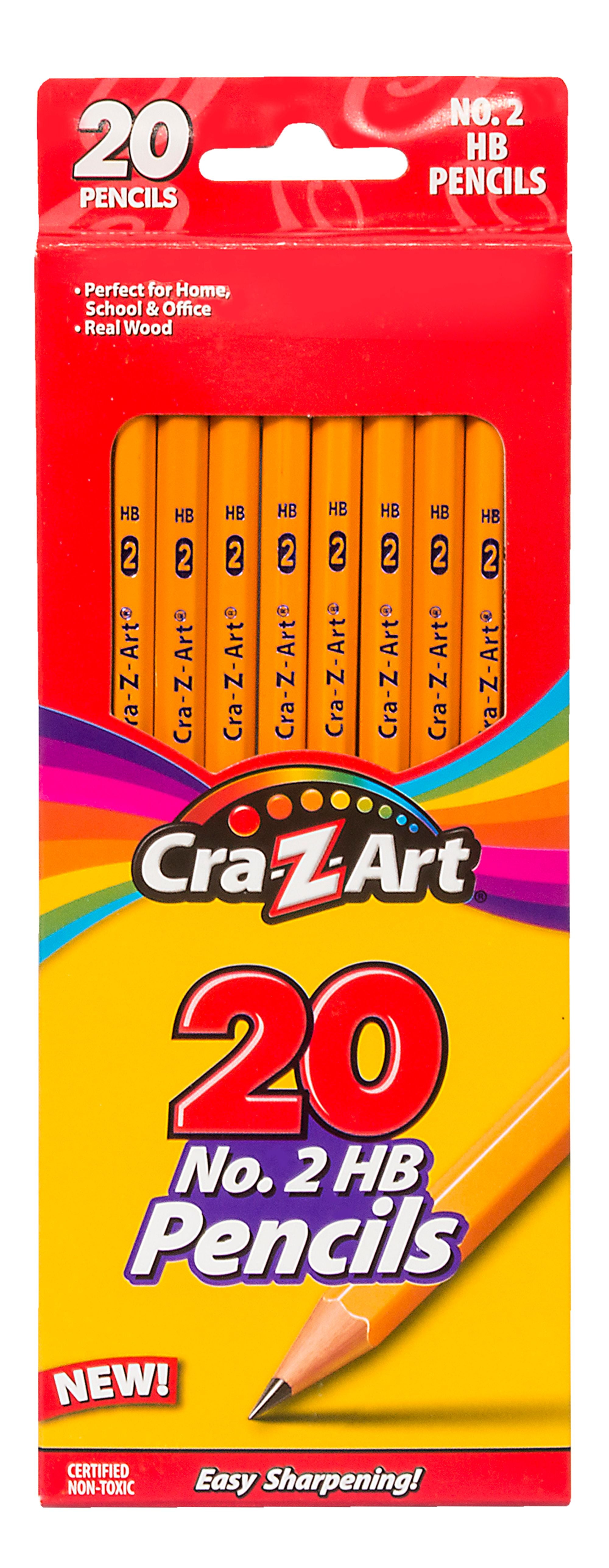 Cra-Z-Art No. 2HB School Pencils, Real Wood - 20 Count