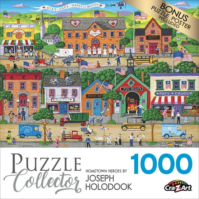 Cra-Z-Art Puzzle Collector 1000-Piece Hometown Heroes Jigsaw Puzzle ...