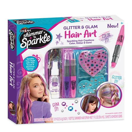 Cra-Z-Art Shimmer N' Shine Glitter & Glam Hair Art Set