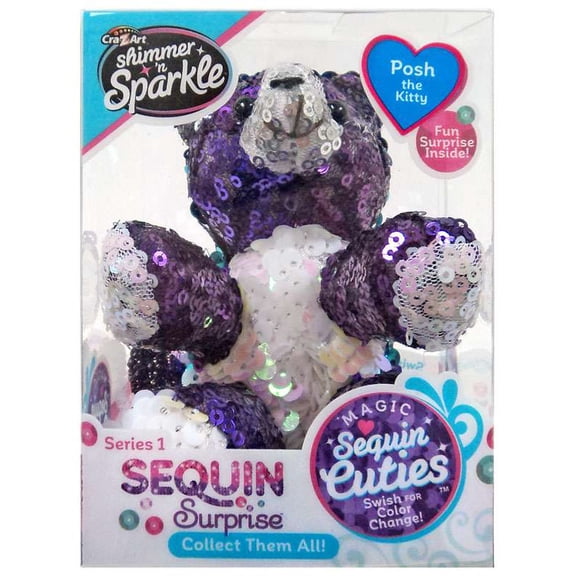 Cra-Z-Art Shimmer 'N Sparkle Sequin Surprise Series 1 Mini Posh the Kitty Plush