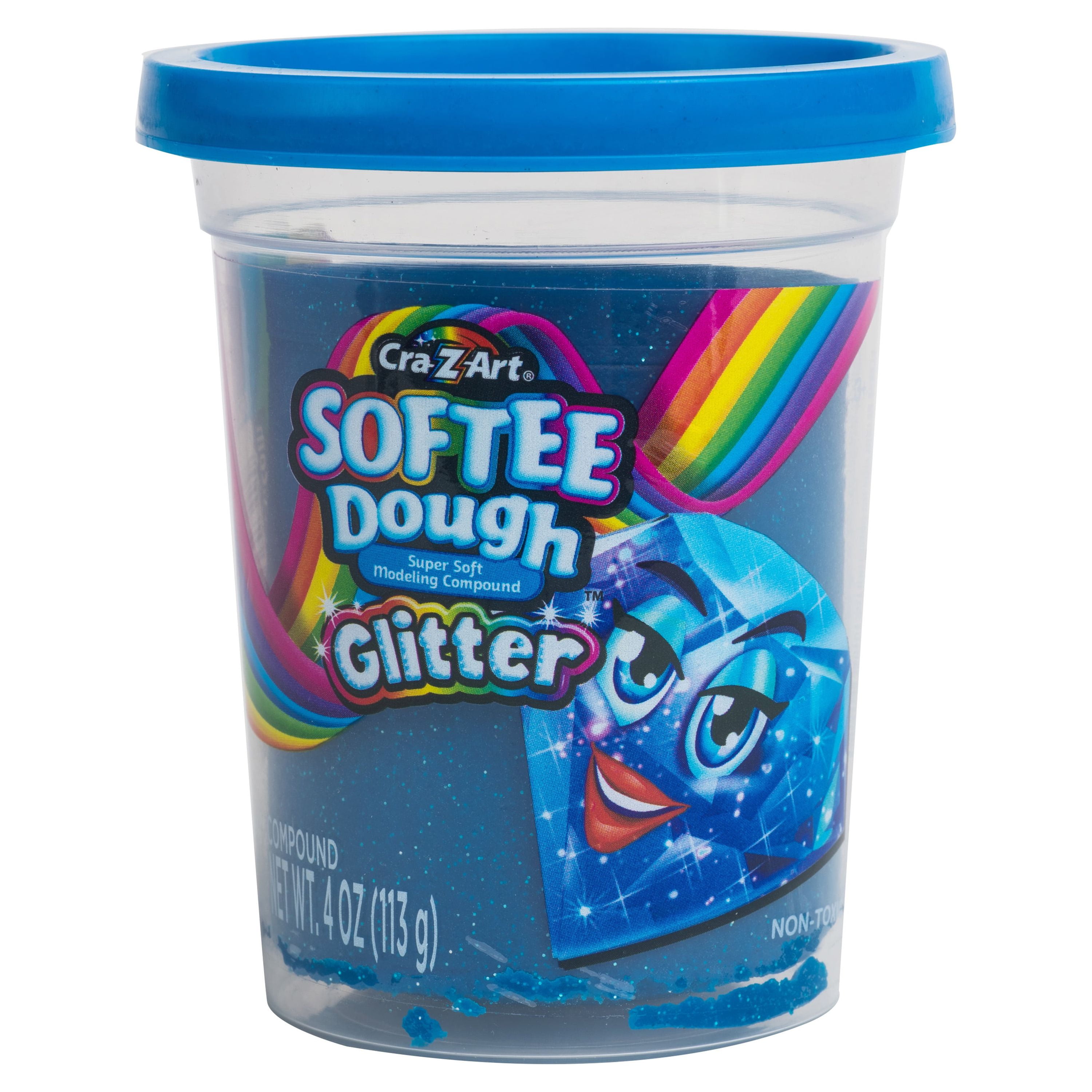 Cra-Z-Art Softee Dough Blue Glitter Dough, 1 4oz Dough, Unisex Child Ages 3 and up
