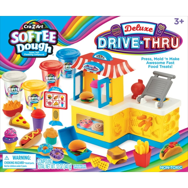 Cra-Z-Art Softee Dough Drive-Thru Set for Indoor Playground Fun