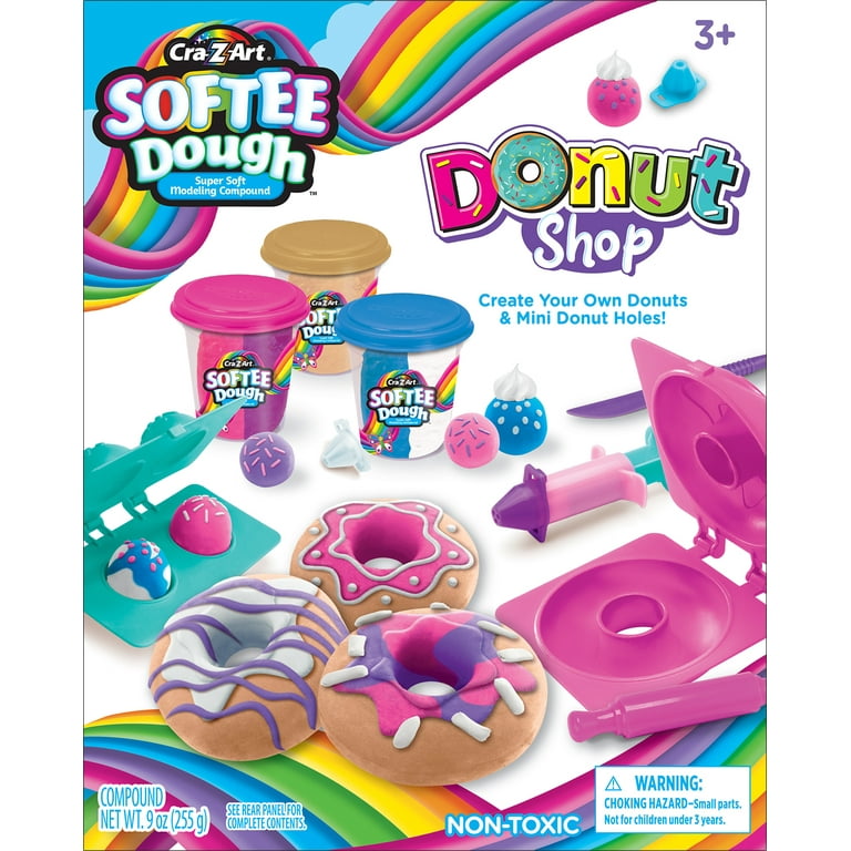 Cra-Z-Art Softee Dough Donut Maker Kit Pink, Blue & Yellow Dough Cra-Z-Art Softee Dough Donut Maker Kit Pink, Blue & Yellow Dough