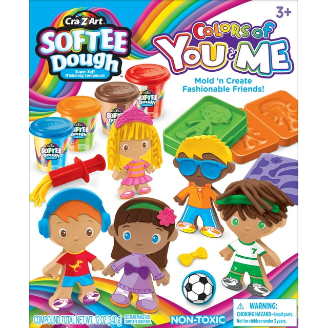 CraZArt Softee Dough Multicolor Colors of You and Me, 1 Dough Set