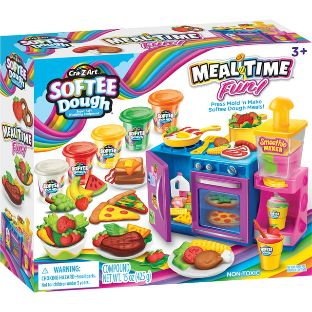 Cra-Z-Art Softee Dough Multicolor Mealtime Fun, 1 Dough Set
