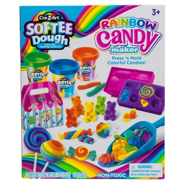 Cra-Z-Art Softee Dough Rainbow Candy Maker 11 Piece Kit, Multicolor Dough for Ages 3 and Up