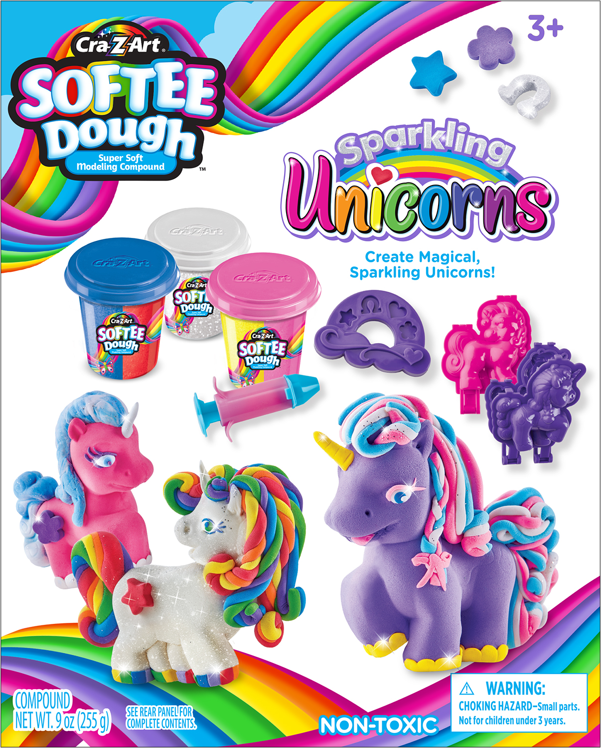 Cra-Z-Art Softee Dough Sparkling Unicorns Modeling Compound Play Set - image 1 of 9