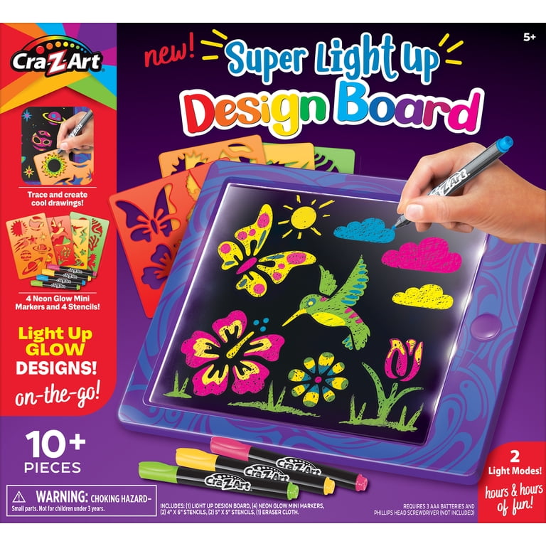 Cra-Z-Art, Super Glow Light Up Design Board, for ages 5 and up